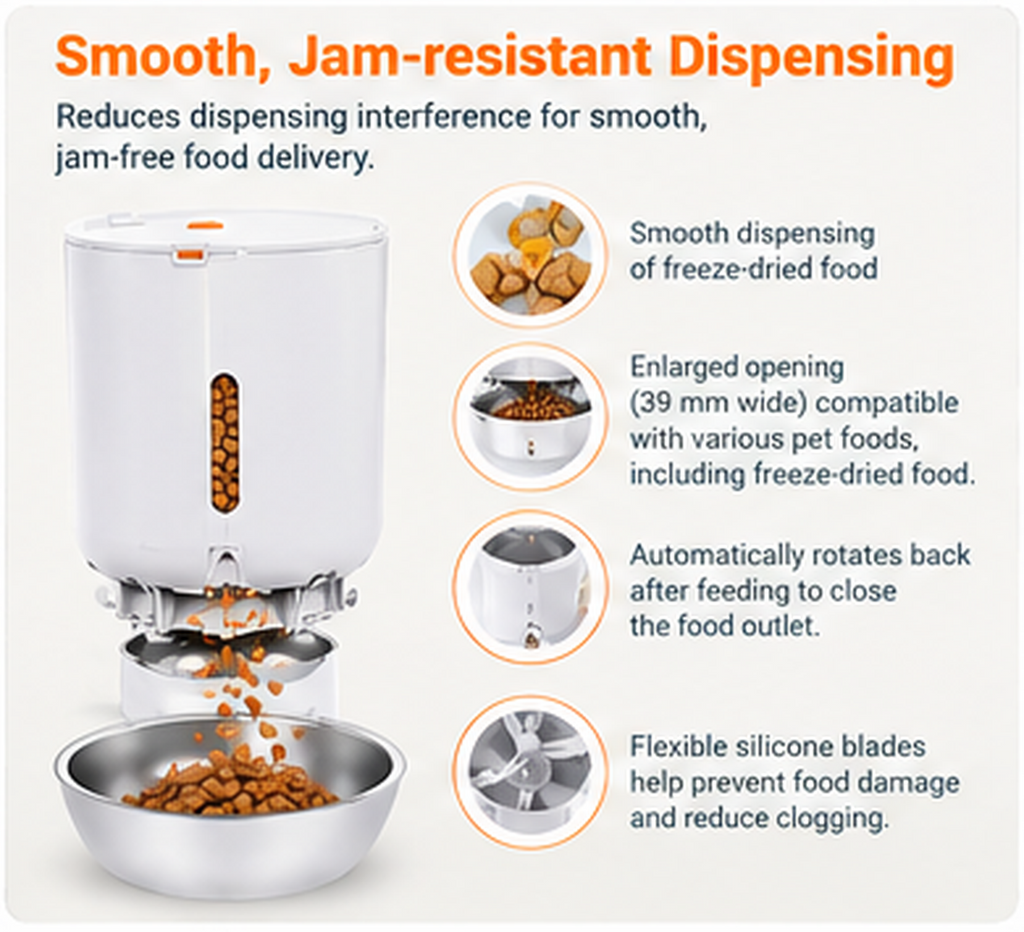 5L Pet Intelligent Feeder APP Control Remote One Machine Double Bowl Cat and Dog Automatic Feeder --4 pcs