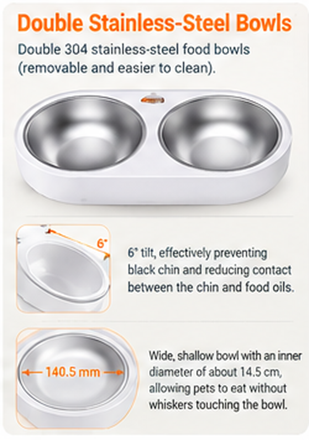 5L Pet Intelligent Feeder APP Control Remote One Machine Double Bowl Cat and Dog Automatic Feeder --4 pcs